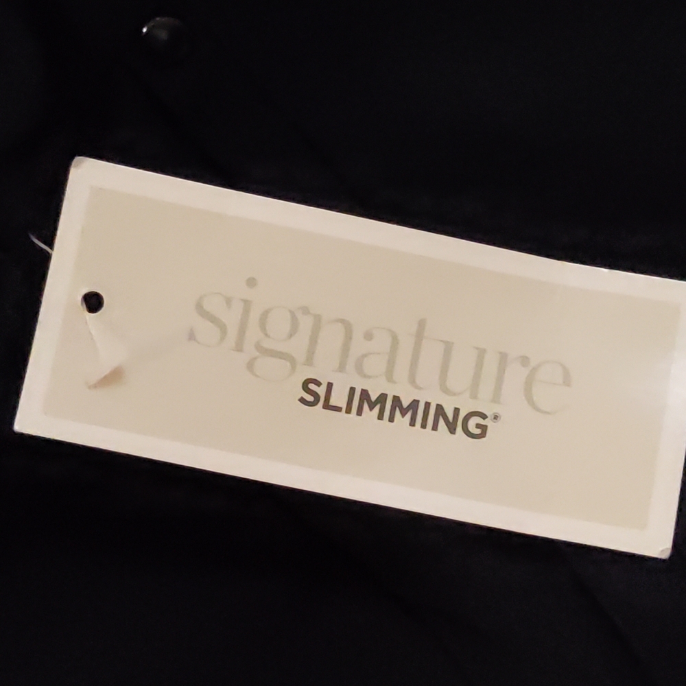 Signature Slimming by CJ Banks The Perfect Pull On Ankle Pants 20W Navy Blue New - Picture 9 of 11